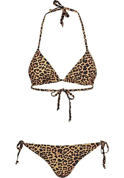 URBAN CLASSICS Triangel-Bikini Urban Classics Damen Ladies Animal Bikini günstig online kaufen