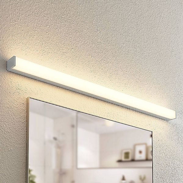 Lindby Klea LED-Badezimmerlampe, 120 cm, chrom, Metall, IP44 günstig online kaufen