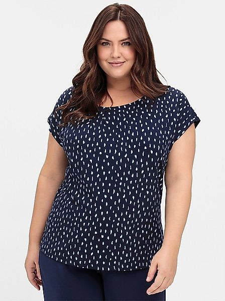 Sheego T-Shirt Kurzarmshirt . mit Minimal-Alloverdruck günstig online kaufen