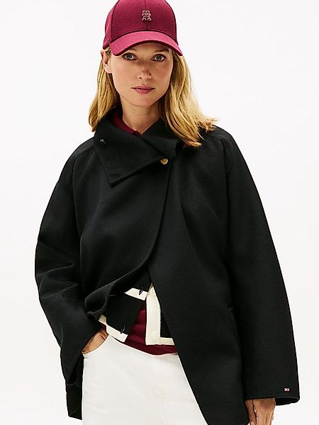 Tommy Hilfiger Kurzmantel DF WOOL GB FUNNEL NK COAT mit Wolle günstig online kaufen