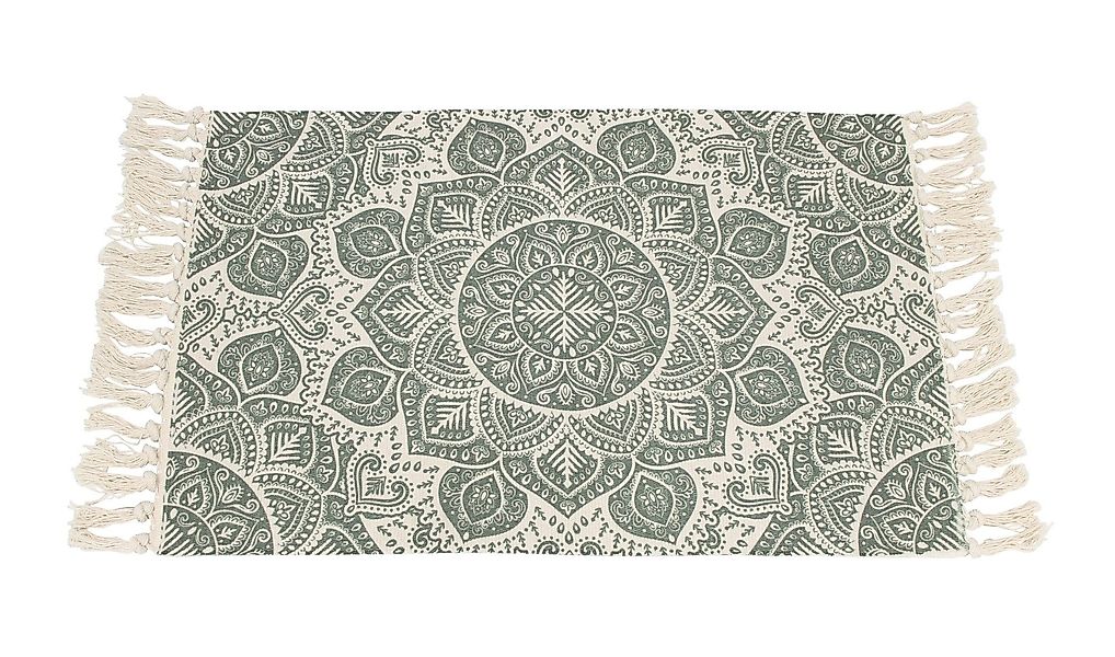 Frank Flechtwaren Teppich, Bodenmatte Mandala grün günstig online kaufen