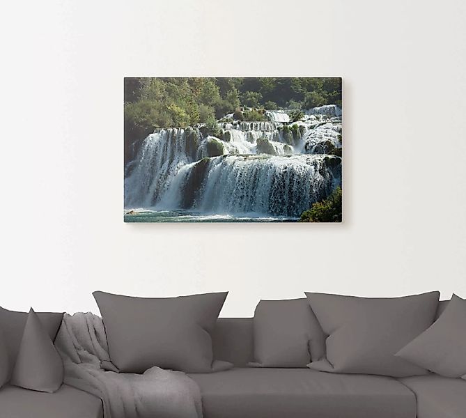 Artland Wandbild "Krka Wasserfälle", Gewässer, (1 St.) günstig online kaufen