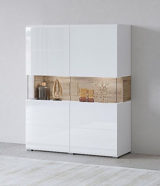 INOSIGN Highboard Toledo,Breite 121,5 cm, trendige Hochkommode mit 2 Türen, günstig online kaufen
