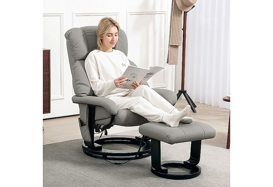 HOMCOM Massagesessel Relaxsessel mit Fußhocker (Fernsehsessel, 2-St., Elekt günstig online kaufen