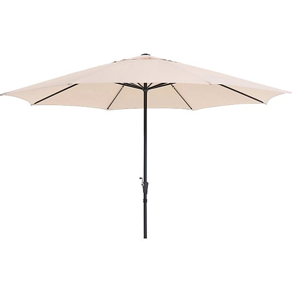 Marktschirm Honolulu Ø 400 cm Beige mit Kurbel günstig online kaufen