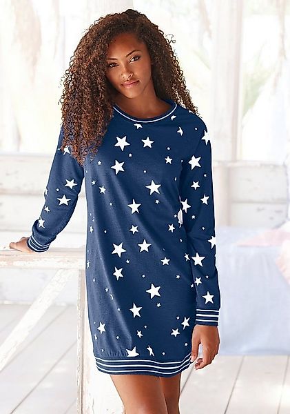 Vivance Dreams Sleepshirt 1-teilig, mit angesagtem Sternedruck günstig online kaufen