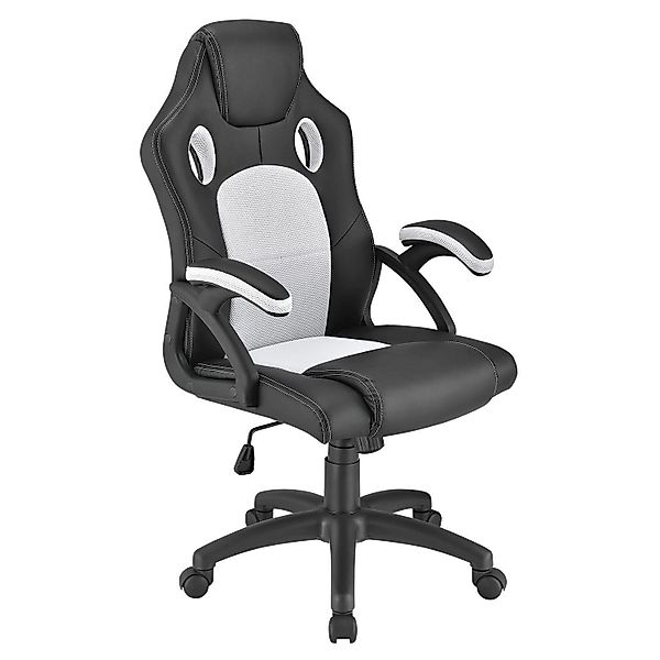 Juskys Racing Schreibtischstuhl Montreal Weiss günstig online kaufen