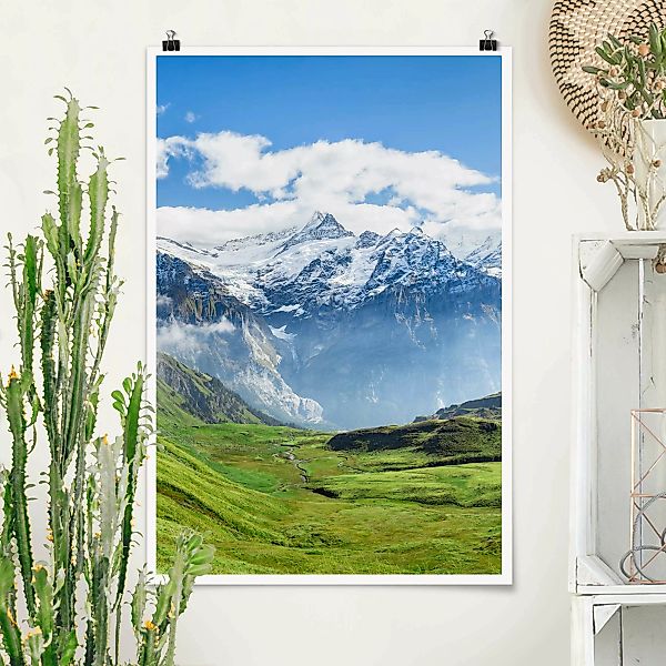 Poster Schweizer Alpenpanorama günstig online kaufen