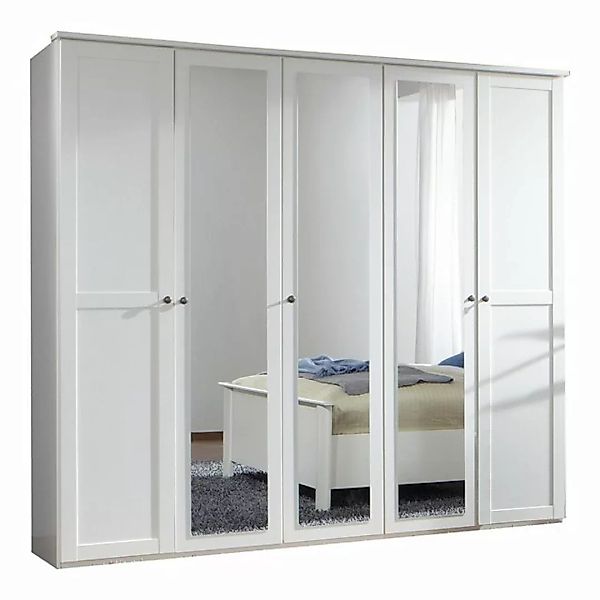 Lomadox Kleiderschrank CROPANI-43 225cm breit, 5 Türen davon 3 Spiegeltüren günstig online kaufen
