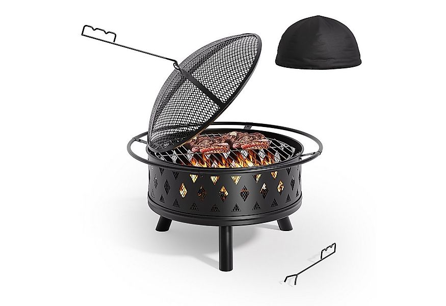 Bealife Feuerschale für den Garten,Feuerschale mit Funkenschutz,Wasserfeste günstig online kaufen