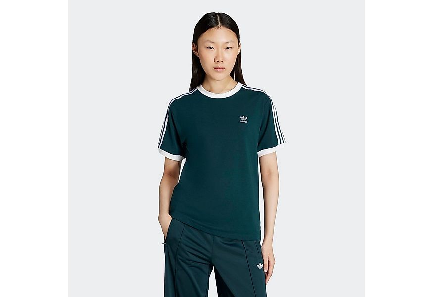 adidas Originals T-Shirt 3-STREIFEN ohne Verschluss, mit Rippdetails, aus B günstig online kaufen