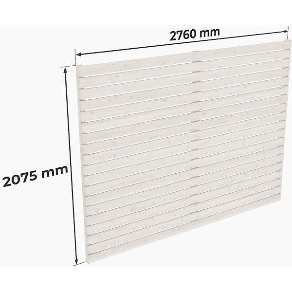 Holzbrüder Carport-Rückwand Ralf Fichte 207,5 cm x 276 cm Reinweiß günstig online kaufen