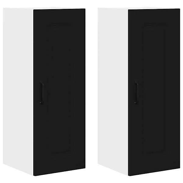 vidaXL Küchenwandschrank 2 Stk Schwarz 30 x 31 x 80 cm Holzwerkstoff 884657 günstig online kaufen