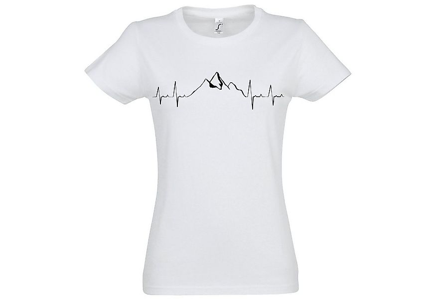 Youth Designz T-Shirt Heartbeat Mountain Damen T-Shirt mit tendigem Frontpr günstig online kaufen