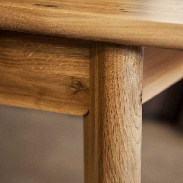 Küchentisch aus Wildeiche Massivholz 90 cm tief günstig online kaufen