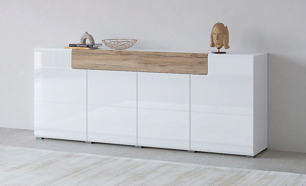 OTTO home Sideboard "Toledo,Breite 208cm,moderne Kommode mit dekorative Frä günstig online kaufen
