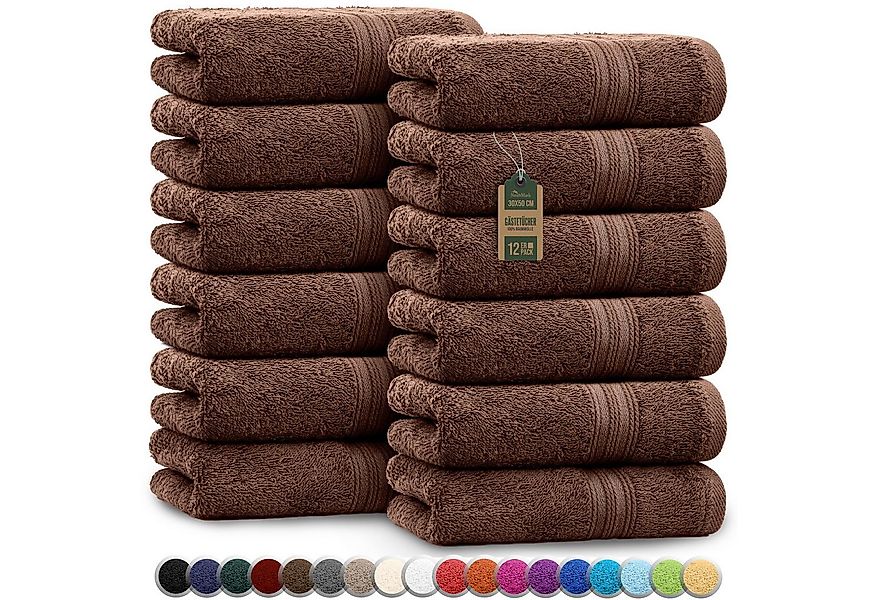 NatureMark Gästehandtuch Gästetuch 500gsm, 100% Baumwolle (12-St), Gästehan günstig online kaufen