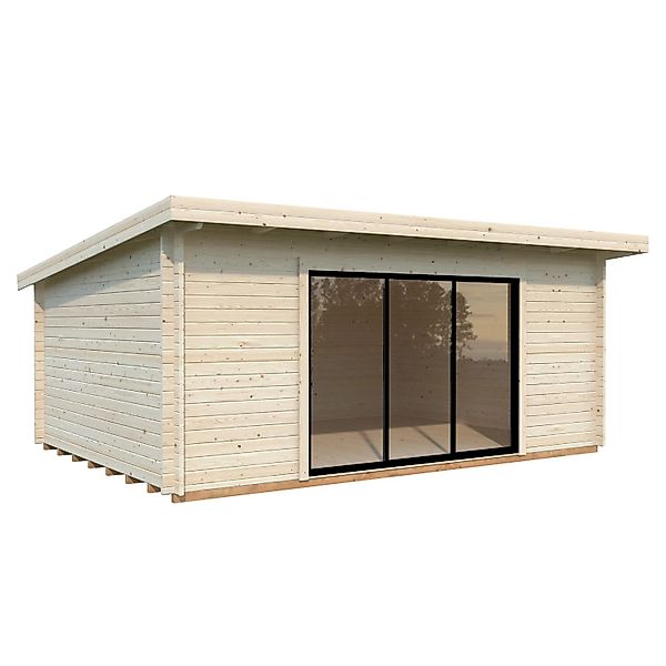 Palmako Gartenhaus Lea Slide Plus Naturbelassen 530 cm x 380 cm günstig online kaufen