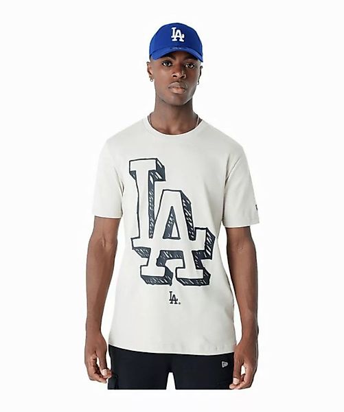 New Era T-Shirt Los Angeles Dodgers T-Shirt Beige Baumwolle günstig online kaufen