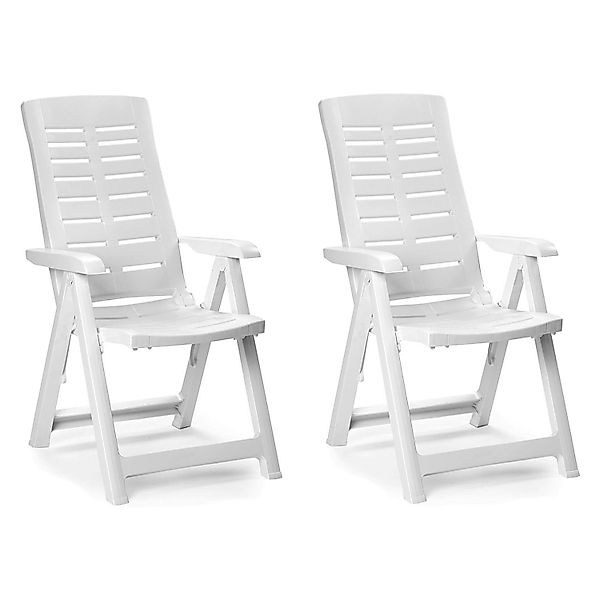 Mojawo Armlehnstuhl 2x Klappstuhl Gartenstuhl Terrassenstuhl günstig online kaufen