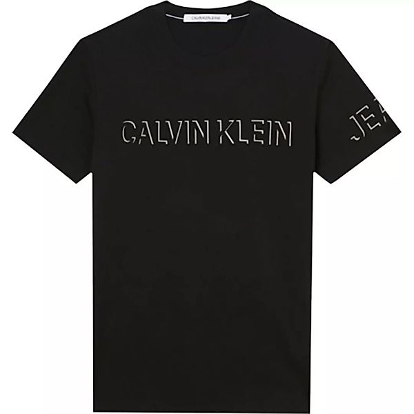 Calvin Klein Jeans Shadow Logo Kurzärmeliges T-shirt S Ck Black günstig online kaufen