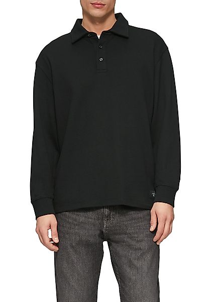 s.Oliver Langarm-Poloshirt mit Logo Stickerei am günstig online kaufen