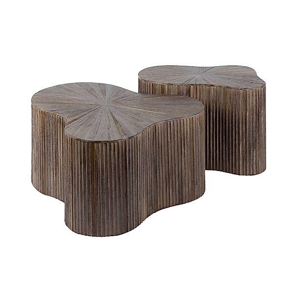Vintagehaus Couchtisch Retro Couchtisch 2er Set günstig online kaufen