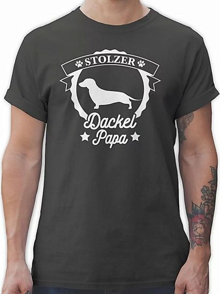 Shirtracer T-Shirt Stolzer Dackel Papa Geschenk für Hundebesitzer günstig online kaufen