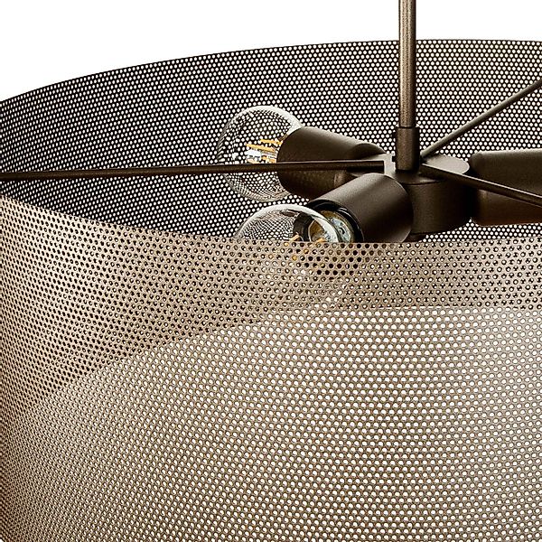 Deckenlampe Zofia, kaffeebraun, Metall, Ø 50 cm, 3-flg., E27 günstig online kaufen