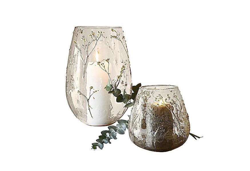 Mirabeau Windlicht Windlicht 2er Set Elorisse klar/gelb (2er Set, 2er Set) günstig online kaufen