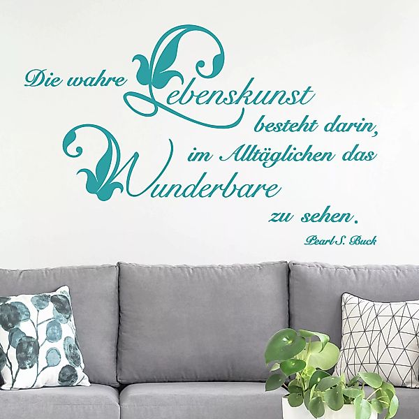 Wandtattoo Die wahre Lebenskunst… mit Ranken günstig online kaufen