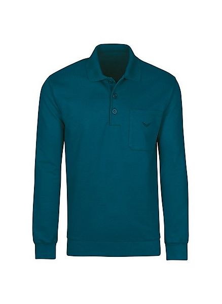 Trigema Sweatshirt TRIGEMA Langarm Polo aus Sweat-Qualität günstig online kaufen