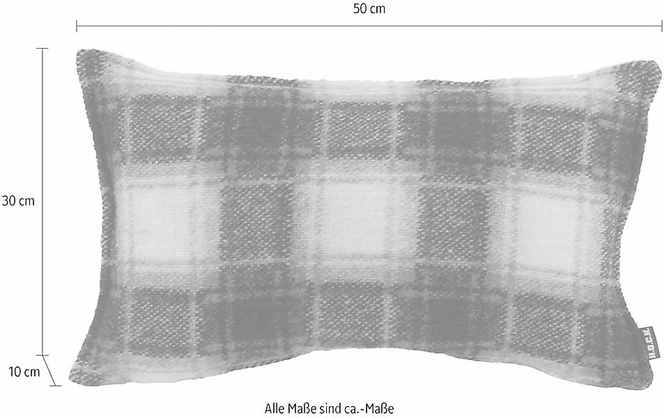 H.O.C.K. Dekokissen »Scorpio«, mit Karomuster, Kissenhülle mit Füllung, 1 S günstig online kaufen