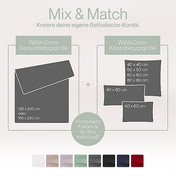 Blumtal Bettwäsche Premium Oeko Tex Zertifizierte Satin Bettwäsche, Mako-Sa günstig online kaufen