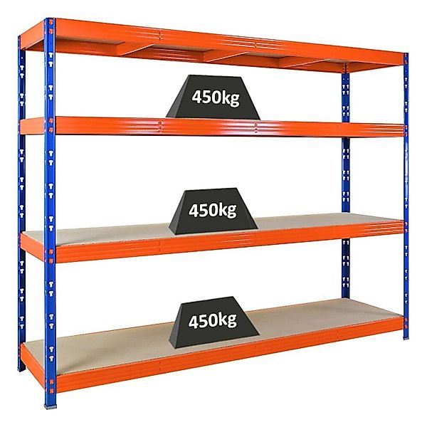 PROREGAL Profi Schwerlastregal Rhino HxBxT 180x240x60cm 4 Spanplatten-Ebene günstig online kaufen