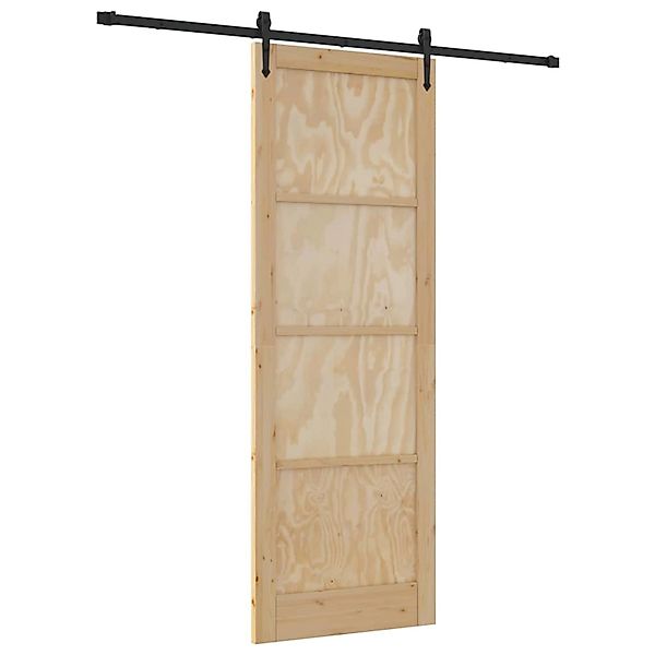vidaXL Schiebetür ORKDAL Braun 83 x 232 cm Massivholz Kiefer 3333816 günstig online kaufen
