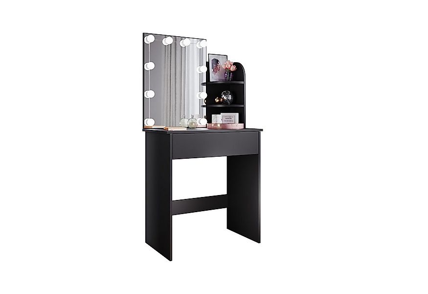 SONNI Schminktisch Schminktisch klein Erhältlich mit Beleuchtung,Schwarze/w günstig online kaufen