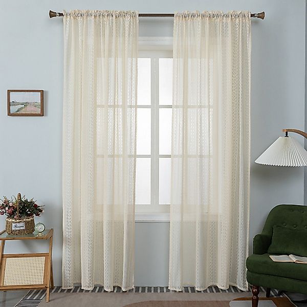 BYSURE Gardine, Stangendurchzug (2 St), transparent, günstig online kaufen