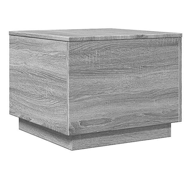 vidaXL Couchtisch Couchtisch mit LED-Leuchten Grau Sonoma 50x50x40 cm (1-St günstig online kaufen