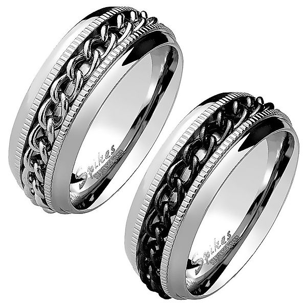 Taffstyle Fingerring Facettierter Spinner Biker Ring günstig online kaufen