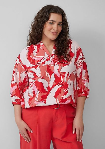 s.Oliver Kurzarmbluse Bluse Strukturierte Bluse aus günstig online kaufen