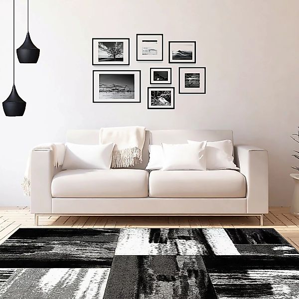 home24 Kayoom Kurzflorteppich Dominica Roseau Grau Rechteckig 200x290 cm (B günstig online kaufen