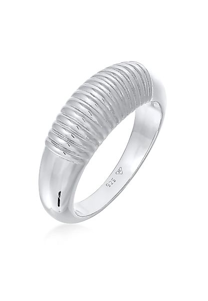 Elli Premium Fingerring Bandring Chunky Riffel günstig online kaufen