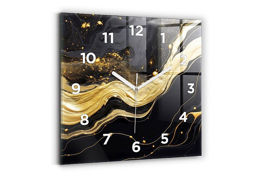 Tulup Wanduhr Glasmarmoruhr Dekorative Rechteckige Uhr aus Gehärtetem Glas günstig online kaufen