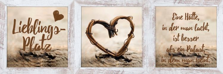 Bönninghoff Bild mit Rahmen "Lieblingsplatz, Herz" 1 Stk. tlg. günstig online kaufen