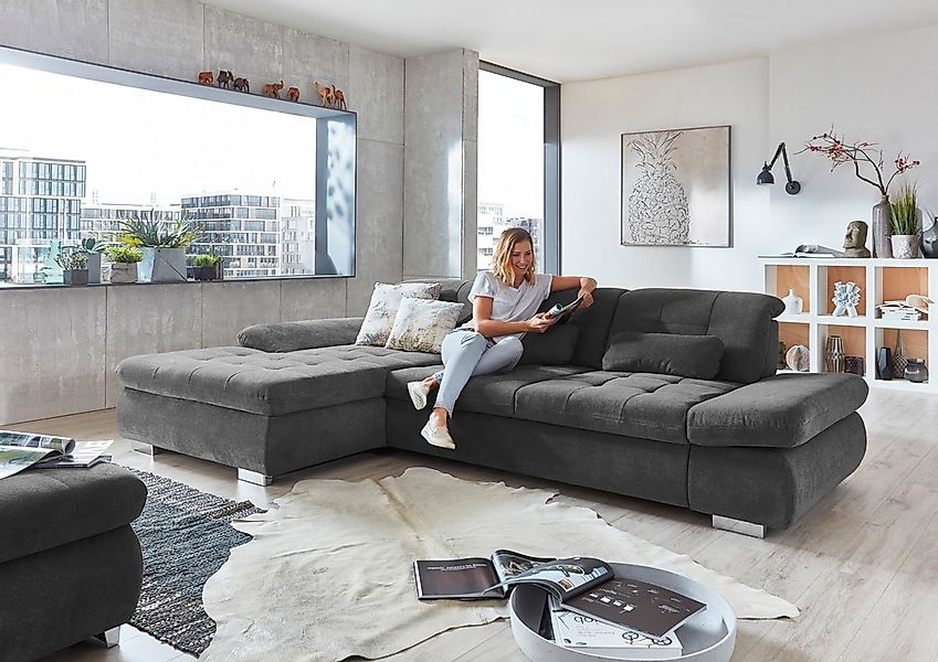 Die PlanBar Ecksofa "MP-IN17004 L-Form, Breite 331 cm, wahlweise mit Funtki günstig online kaufen