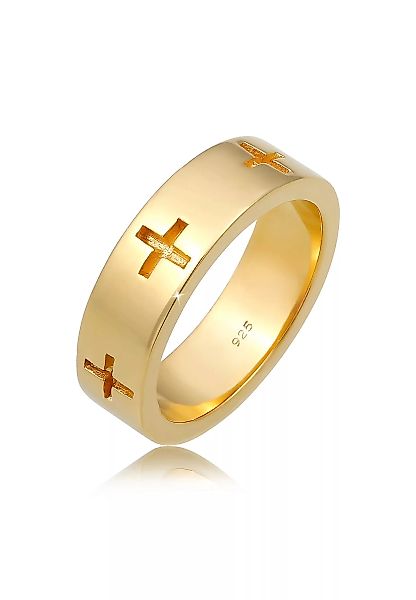 Elli Fingerring "Kreuz Cut Out Bandring Religiös Glaube 925 Silber" günstig online kaufen