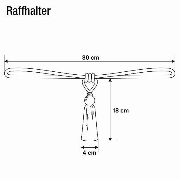 home24 Gerster Raffhalter Salloa Elfenbein 80 cm Breite Mischgewebe günstig online kaufen