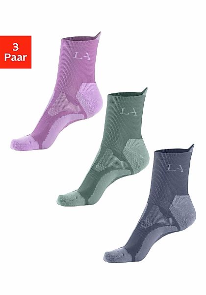 LASCANA ACTIVE Wandersocken, (Packung, 3 Paar), mit verstärkten Belastungsz günstig online kaufen