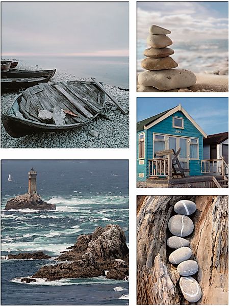 Art for the home Bild "Strand" Strand 5 Stk. tlg. günstig online kaufen